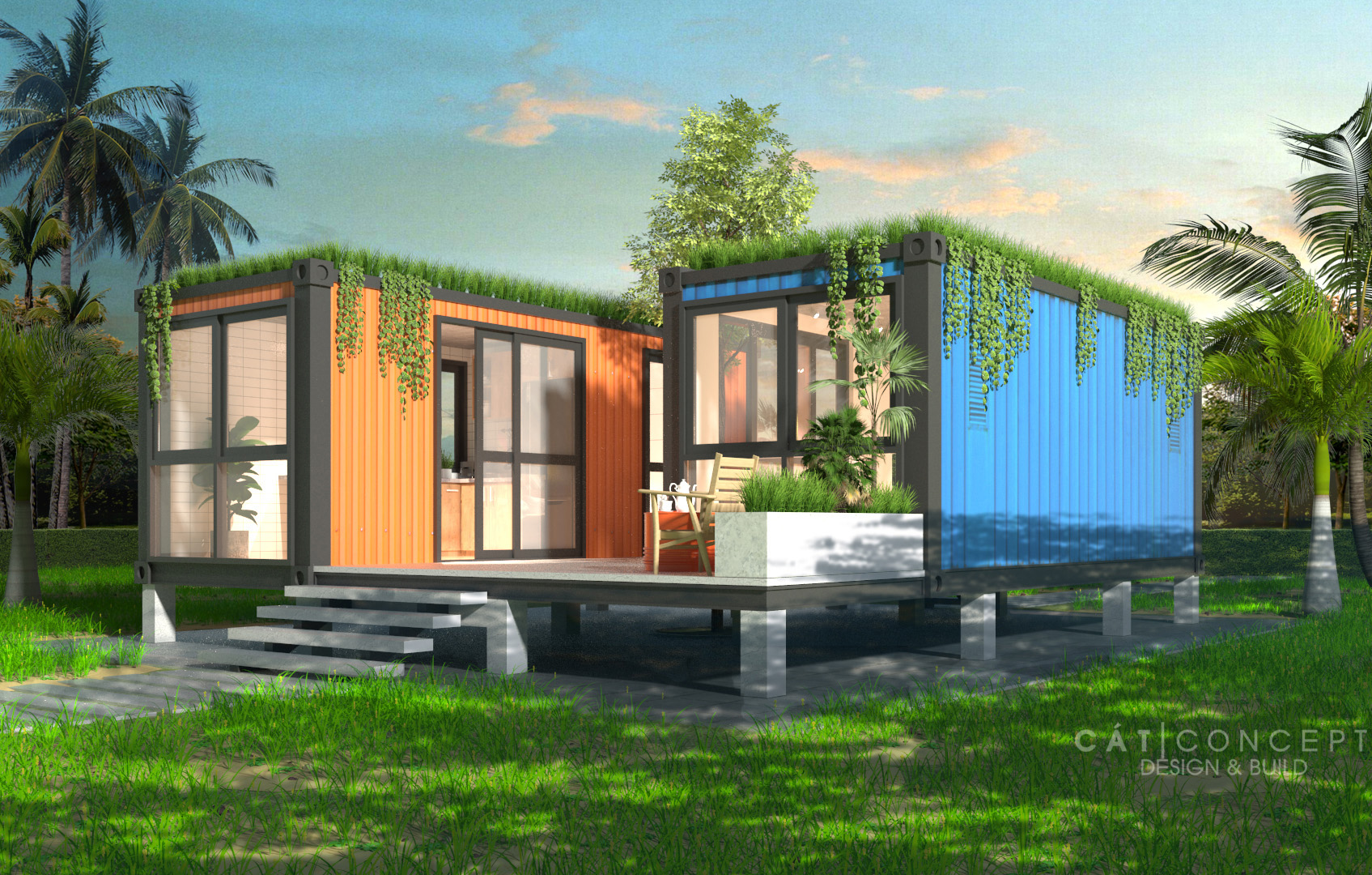 phi canh nha container